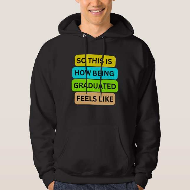 T - Shirt schwarzer Kapuze SO_THIS_IS_HOW_BEING_GR (Vorderseite)