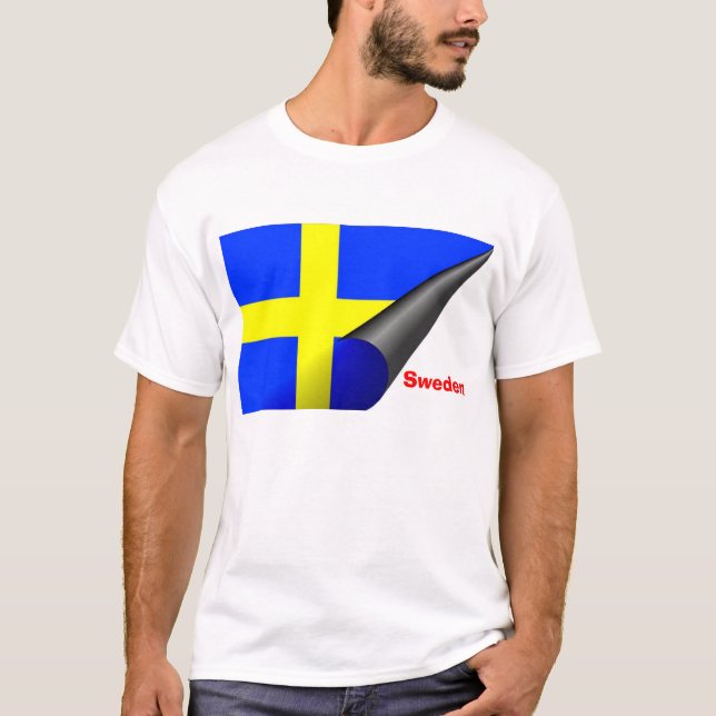 T - Shirt Schwedens (schwedische Flagge) (Vorderseite)