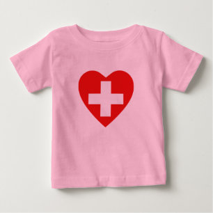 T - Shirt Schweiz Flaggenmitte