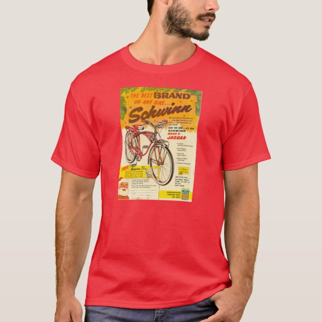 T - Shirt Schwinn Fahrrad-Anzeige-Weihnachten 1958 (Vorderseite)
