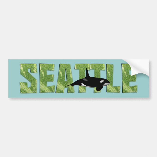 T-SHIRT Seattle Autoaufkleber (Vorne)
