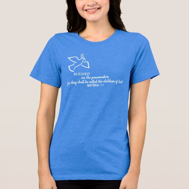 T - Shirt "Selig sind die Friedensstifter" (Vorderseite)