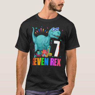 T-Shirt Sieben Dinosaurier 7 Jahre Jungen Seven Re