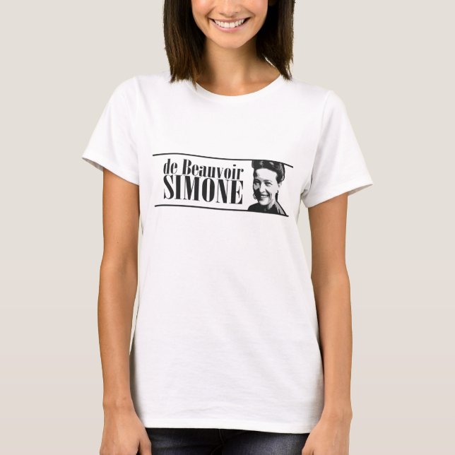 T - Shirt Simone de Beauvior Feminist (Vorderseite)