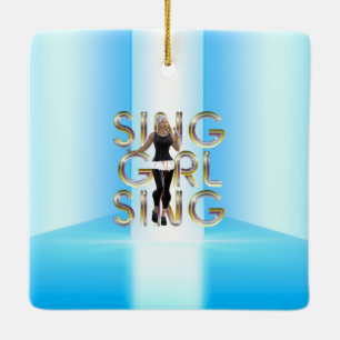 T-SHIRT Sing Girl Sing Keramikornament