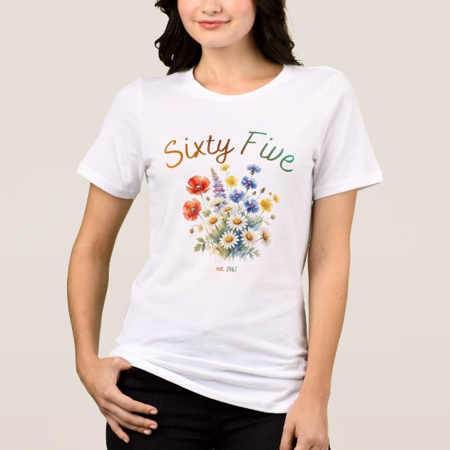T-Shirt Sixty Five Flowered Tri-Blend Shirt (Vorderseite)
