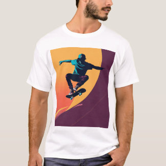 T - Shirt "Skateboarding Sunset Graphic T-Shirt"