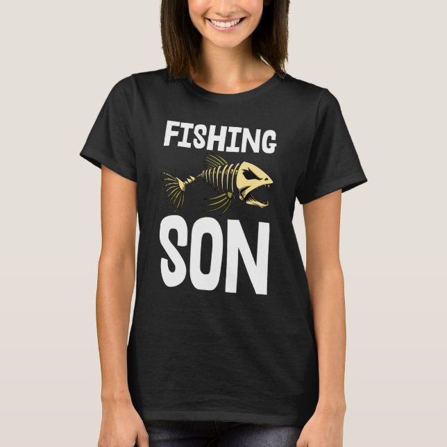 T-Shirt Skelettfisch Knochen T-Shirts Sharp Tee (Vorderseite)