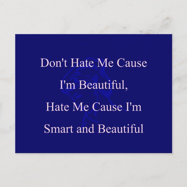 T-SHIRT Smart & Beautiful Postkarte (Vorderseite)
