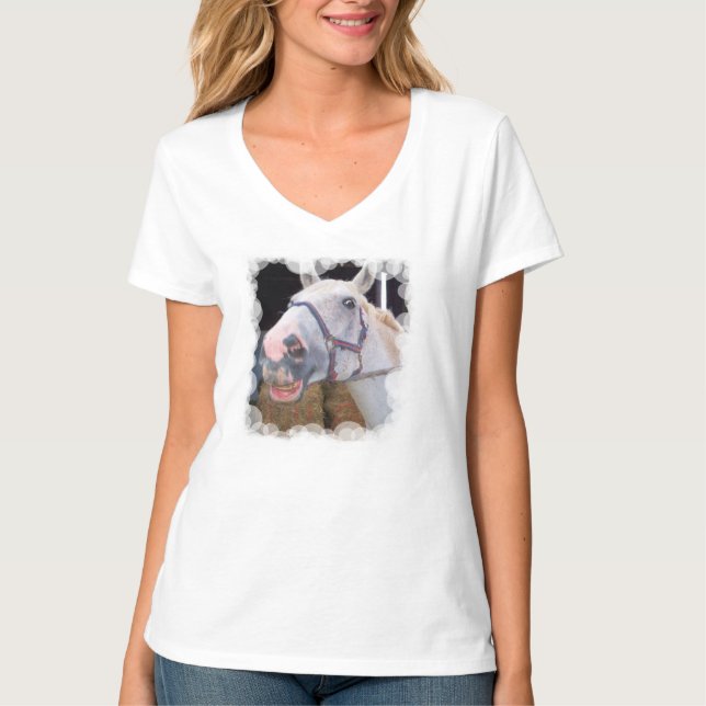 T.Shirt-Smiling Pferd T-Shirt (Vorderseite)