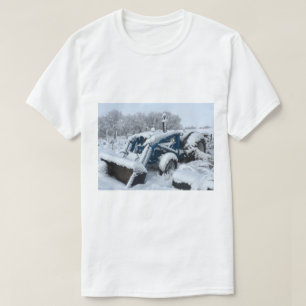 T-Shirt - "Snowed In" Vintage Klassik Schlepper Bl