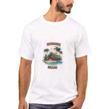 T-Shirt Sommer Strand Tropisches Inseldesign
