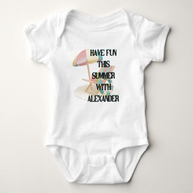 T - Shirt Sommerspass Alexander Baby Bodysuit. (Vorderseite)