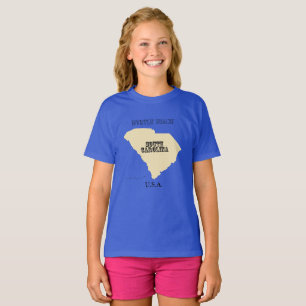 T - Shirt - South Carolina Karte mit Stadt