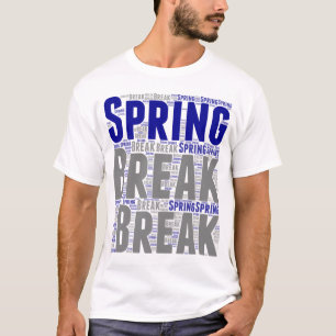 T - Shirt Spring Break Hoilday Blau
