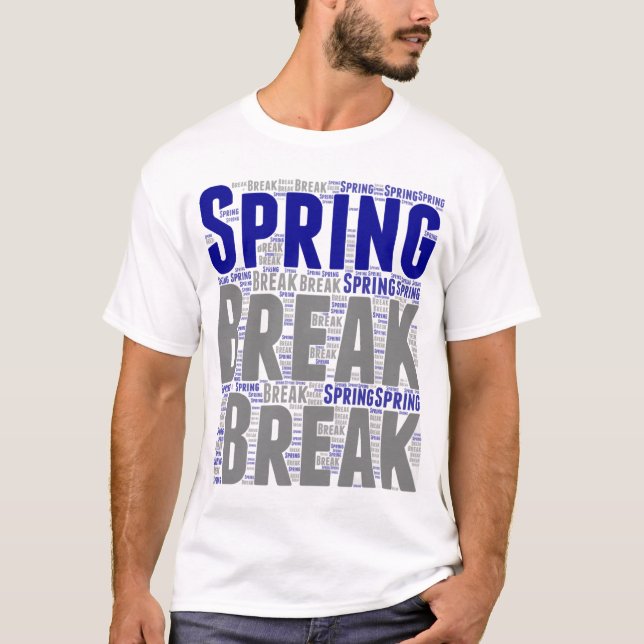 T - Shirt Spring Break Hoilday Blau (Vorderseite)