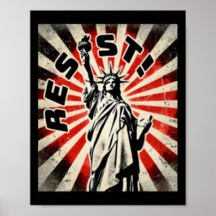 T-Shirt-Statue der Freiheit Resist Aktivismus befr Poster