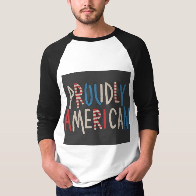 T - Shirt - stolz amerikanisch (Vorderseite)