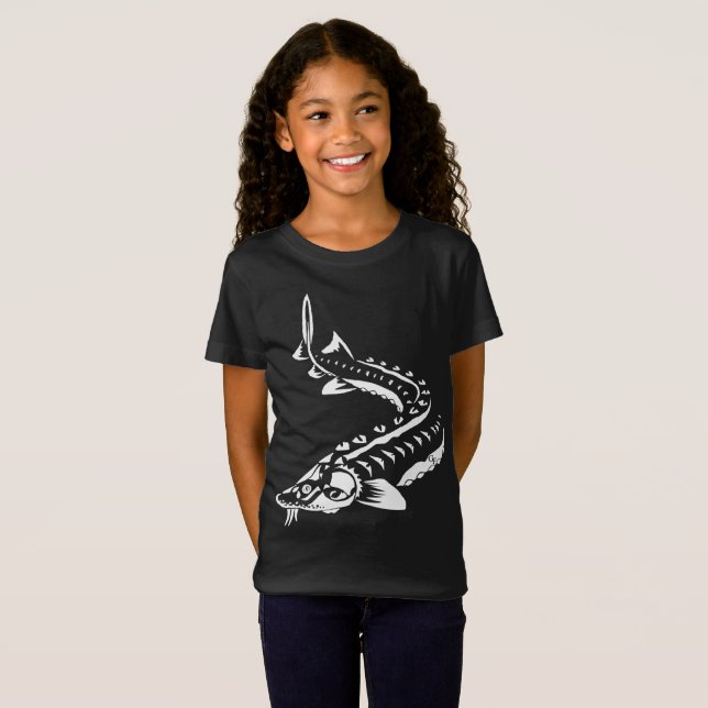 T - SHIRT - STURGEON FISH - LAKE STURGEON GERICHTS (Vorne ganz)