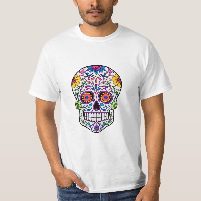 T - Shirt Sugar Skull Art (Vorderseite)