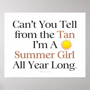 T-SHIRT Summer Girl Tan Poster