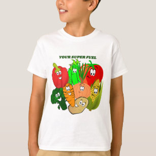 T - Shirt Superheroes Gemüse, Ihr Super-Kraftstoff