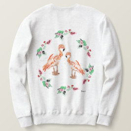 T - Shirt / Sweatshirt : Flamingos mit Wein und Ro
