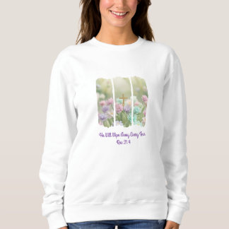 T - Shirt/Sweatshirt. Pinselstrich Floral Muster. Sweatshirt