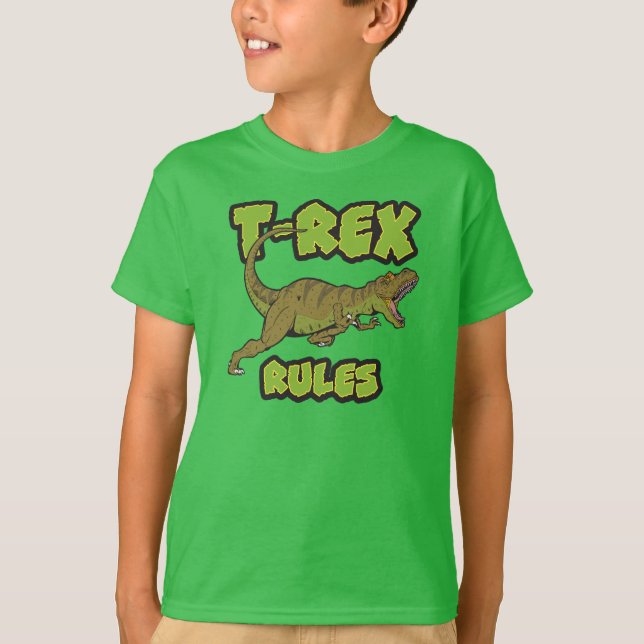 T - Shirt T-Rex-Regeln (Vorderseite)