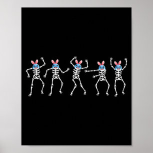 T-Shirt Tanzende Skelette Tanz-Challenge Delfin Poster