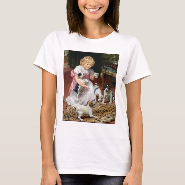 T - Shirt: Teezeit für Fox Terrier Welpen T-Shirt (Vorderseite)