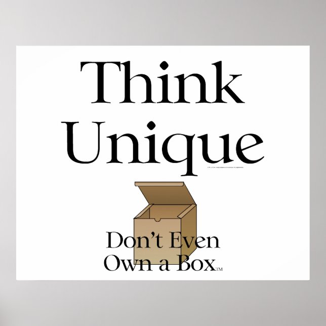 T-SHIRT Think einzigartig Poster (Vorne)