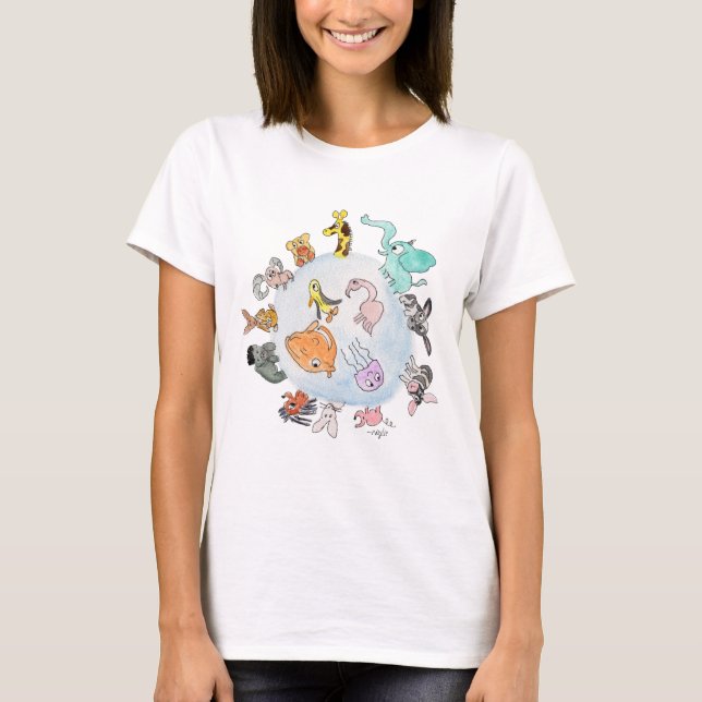 T-Shirt Tiere der Welt (Vorderseite)