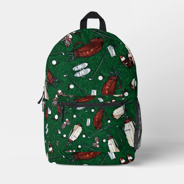 T-Shirt Time Golf Bedruckter Rucksack (Vorderseite)