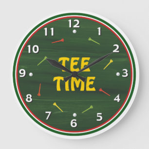T-Shirt Time Golf Clock Große Wanduhr