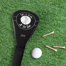 T-Shirt Time Golfer Sports Spaß Monogramm Schwarz-