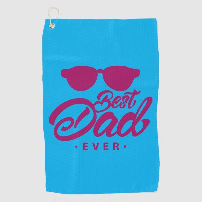 T-Shirt Time mit dem besten Vater Golf Handtuch (Vorderseite)