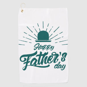 T-Shirt Time with Happy Vatertag Golf Handtuch