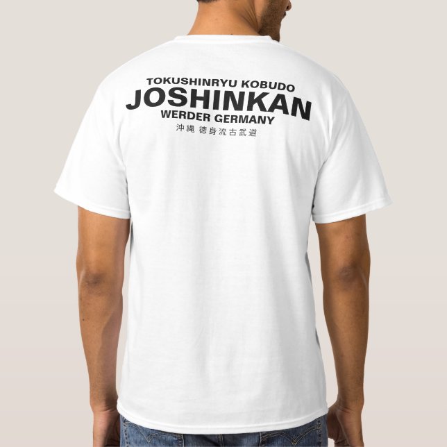 T-Shirt Tokushinryu, Kobudo, Joshinkan, white (Rückseite)