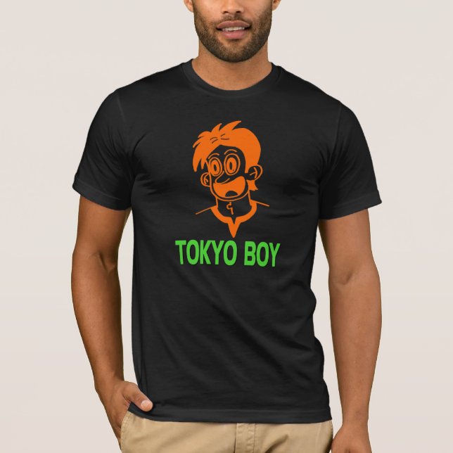 T - Shirt Tokyo Boy (Orange&Green Line) (Vorderseite)