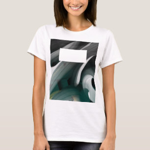T - Shirt Trend Abstrakt Art Schwarz-weiß grün