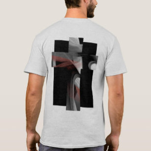 T - Shirt Trend Abstrakt Schwarz-weiß Powdery