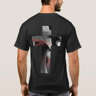 T - Shirt Trend Abstrakt Schwarz-weiß Powdery