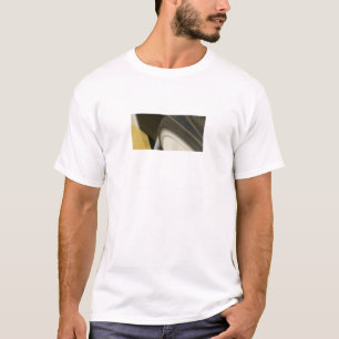 T-Shirt Trend Abstrakte Kunst Schwarz Weiß Gold