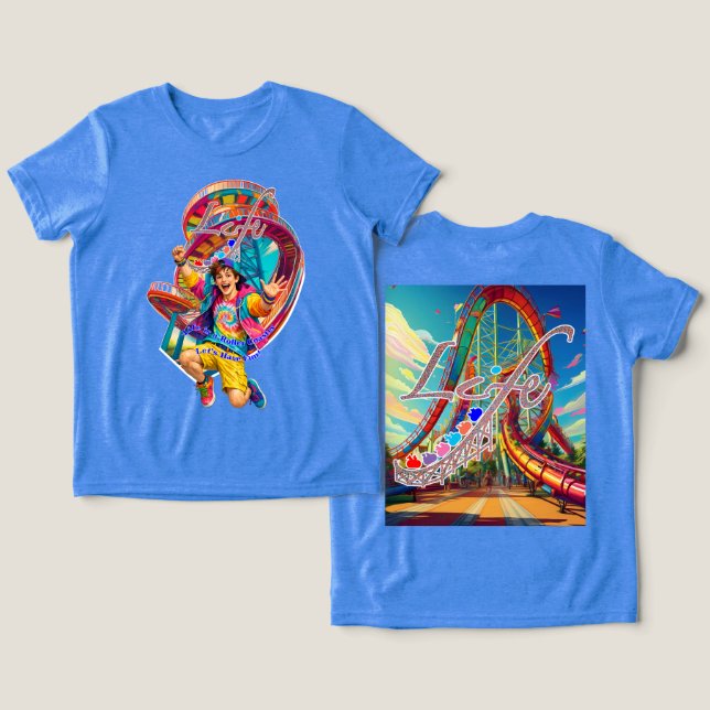 T-Shirt Tri-Blend Shirt (Design Vorderseite & Rückseite)