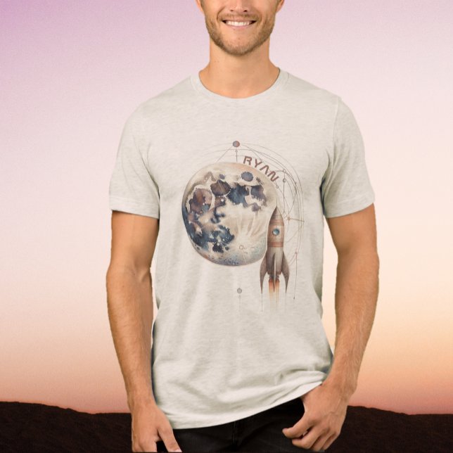 T - Shirt-Tri-Blend-Shirt für Rocket-Grafikname Tri-Blend Shirt (Von Creator hochgeladen)