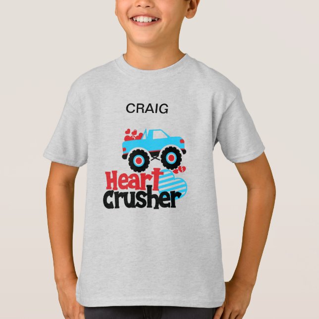 T - Shirt "TRUCK HEART CRUSHER" PERSONALISIERT (Vorderseite)