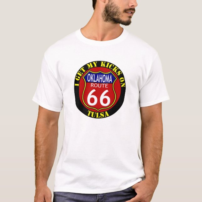 T - SHIRT TULSAS OKLAHOMA DES WEG-66 (Vorderseite)