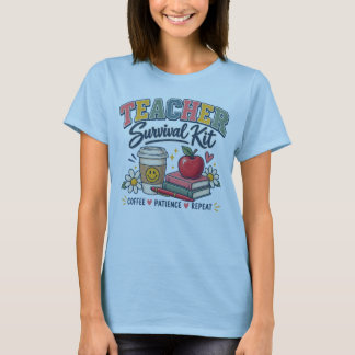T-Shirt Überlebenskit für Lehrer, Lustiges Lehrer-