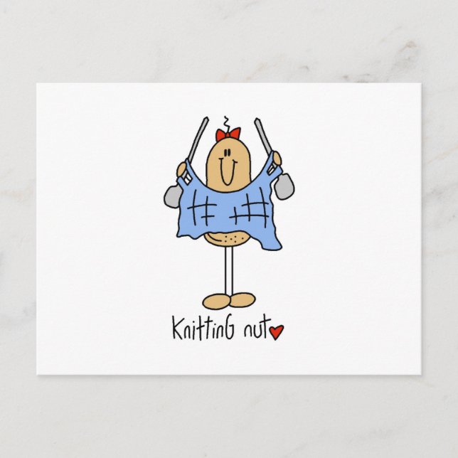 T - Shirt und Geschenke aus Knittermantel Postkarte (Vorderseite)